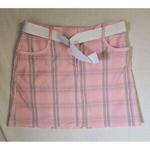 IZOD Skort Women's Sz 2 Pink Plaid Perform X Golf Cool-FX Moisture Wicking NEW